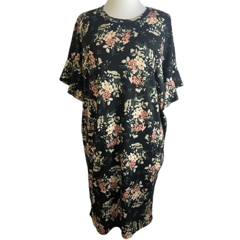 Bobeau Floral T-shirt Knit Mini Dress S $39.97